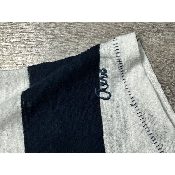 Women's AEROPOSTALE Stretch Long Sleeve WHITE & BLACK Striped Shirt Cotton large - Picture 4 of 7